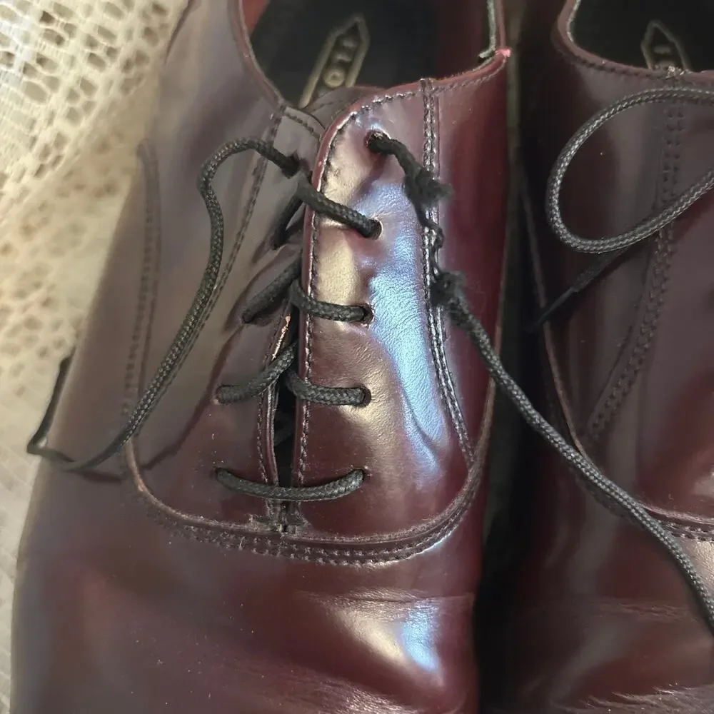 Florsheim Lexington Men's US 9.5 Burgundy Leather Cap Toe Oxford Dress Shoes